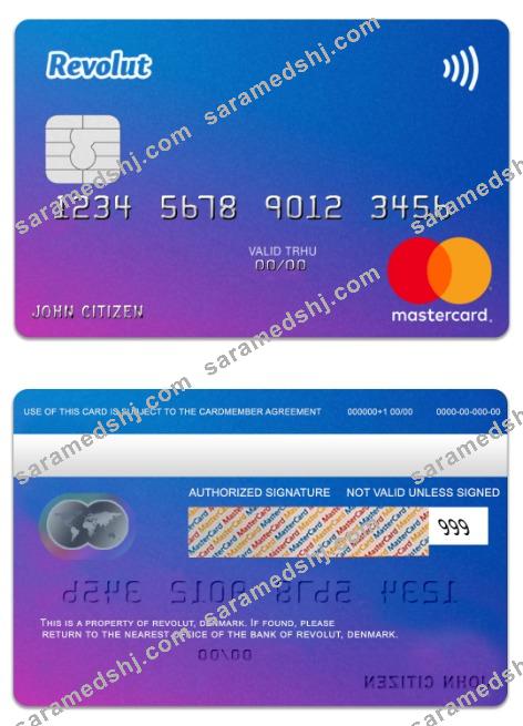 Denmark Revolut bank standart mastercard
